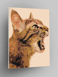 Картина по номерам "Рыжий котик"