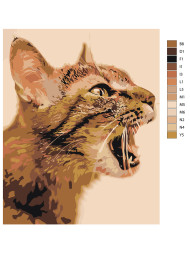 Картина по номерам "Рыжий котик"
