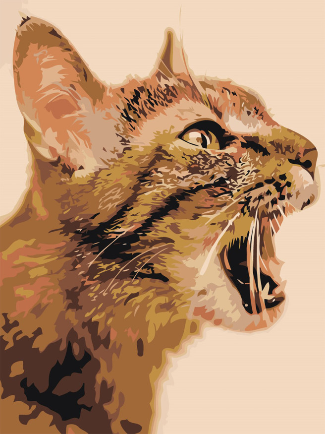 Raqamlar bo&amp;#039;yicha rasm &amp;quot;Qizil mushuk&amp;quot;