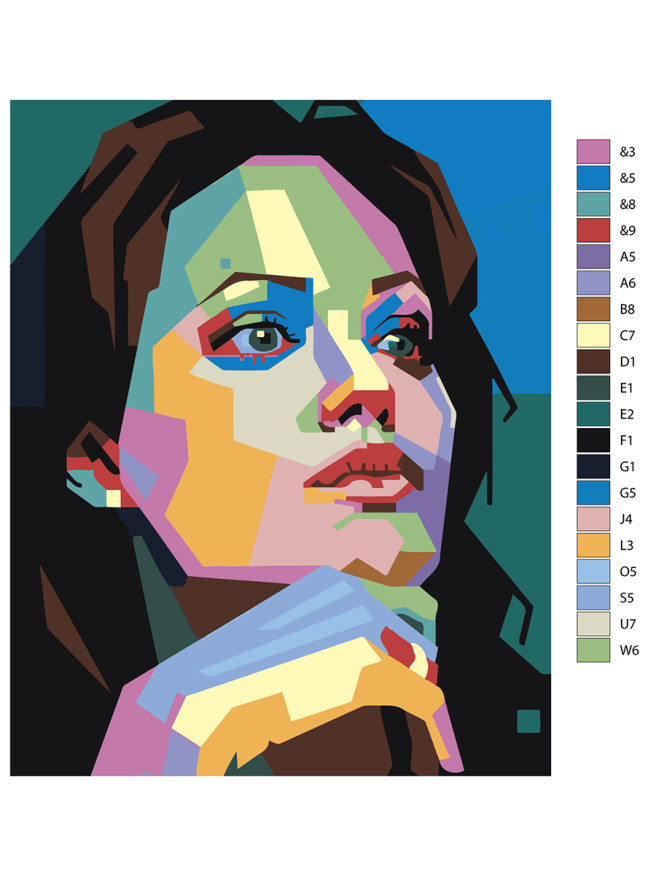 Картина по номерам &amp;quot;Анджелина Джоли&amp;quot;