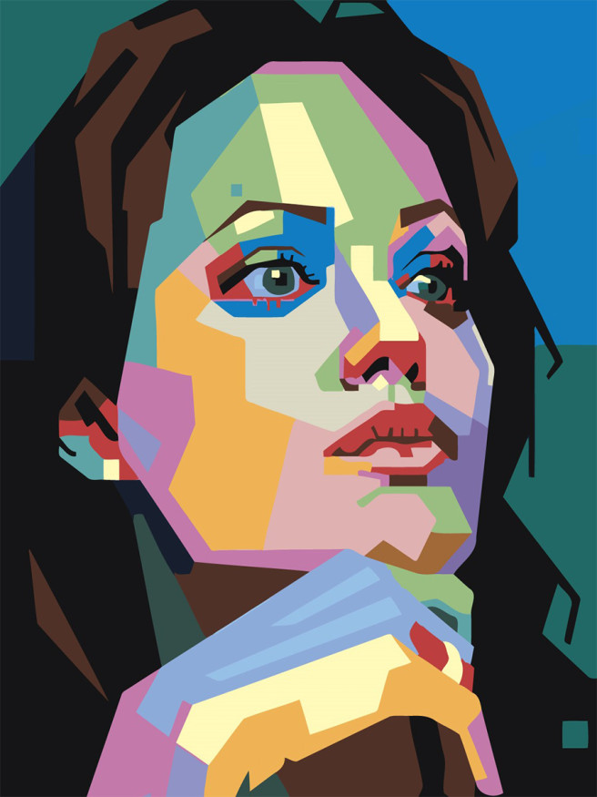 Картина по номерам &amp;quot;Анджелина Джоли&amp;quot;