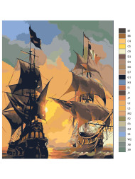 Картина по номерам &amp;quot;Два корабля&amp;quot;