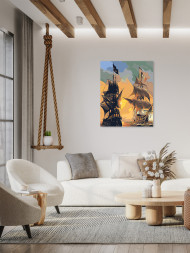 Картина по номерам &amp;quot;Два корабля&amp;quot;