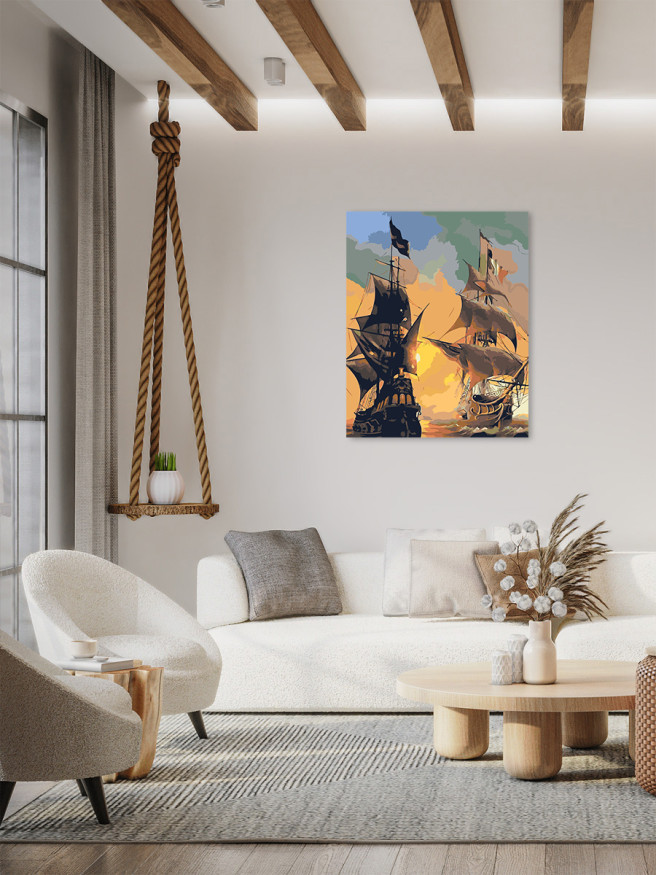 Raqamlar bo&amp;#039;yicha rasm &amp;quot;Ikkita kema&amp;quot;