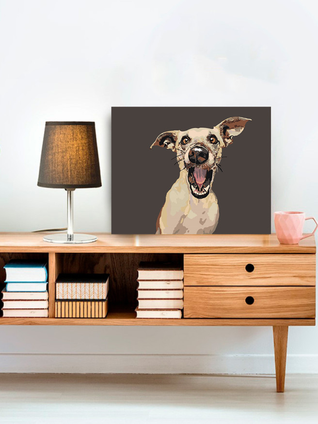 Картина по номерам &amp;quot;Удивленный пёс&amp;quot;