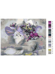 Raqamlar bo&#039;yicha rasm &quot;Chiroyli mushuk&quot;