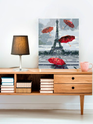 Картина по номерам &amp;quot;Летающие красные зонты&amp;quot;