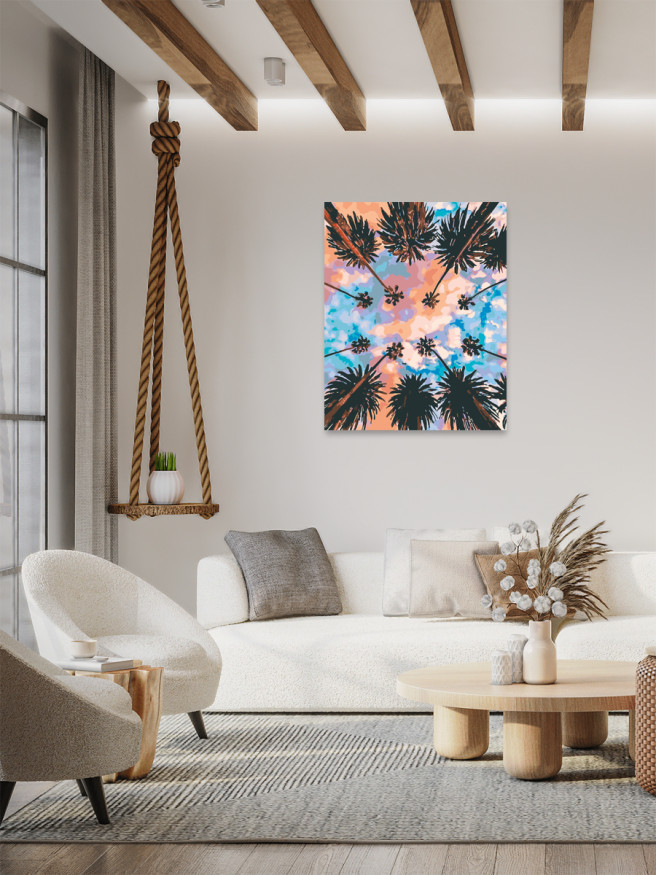 Картина по номерам &amp;quot;Пальмы и небо&amp;quot;