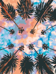 Картина по номерам &amp;quot;Пальмы и небо&amp;quot;