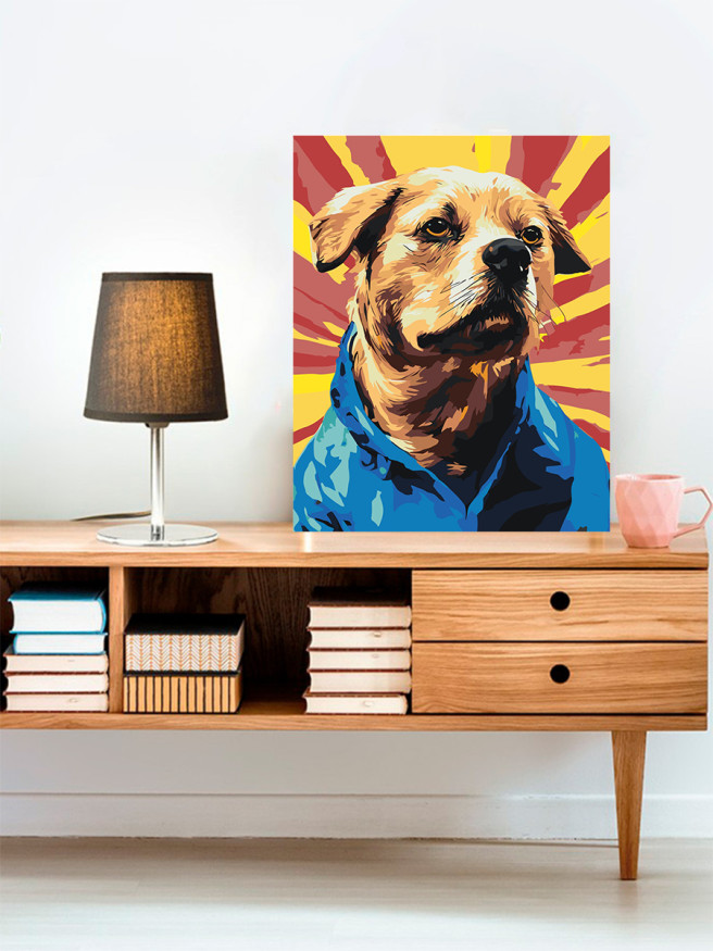 Raqamlar bo&amp;#039;yicha rasm &amp;quot;Kostyumdagi it&amp;quot;