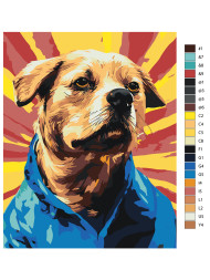 Raqamlar bo&#039;yicha rasm &quot;Kostyumdagi it&quot;