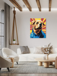 Raqamlar bo&#039;yicha rasm &quot;Kostyumdagi it&quot;