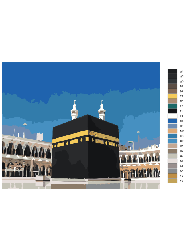 Raqamlar bo&amp;#039;yicha rasm &amp;quot;Muqaddas Ka&amp;#039;ba&amp;quot;