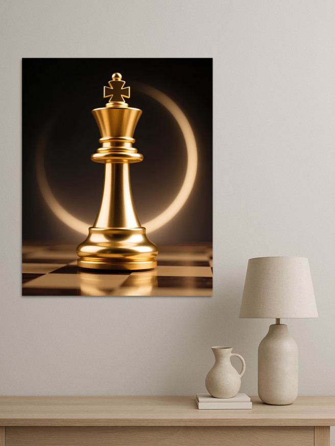 Holstga bosilgan poster &amp;quot;Oltin shaxmat qiroli&amp;quot;