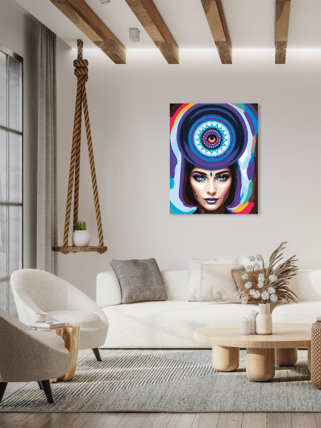 Флуоресцентная картина по номерам &amp;quot;Девушка оракул&amp;quot;