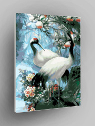 Raqamlar bo'yicha rasm "Laylaklar sevgisi"