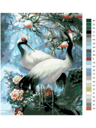 Raqamlar bo'yicha rasm "Laylaklar sevgisi"