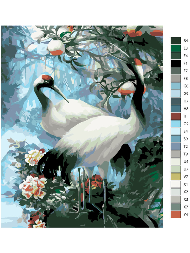 Raqamlar bo&amp;#039;yicha rasm &amp;quot;Laylaklar sevgisi&amp;quot;