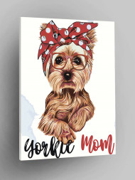 Raqamlar bo'yicha rasm "Kamon va ko'zoynakli it"