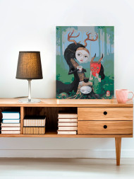 Raqamlar bo&#039;yicha rasm &quot;O&#039;rmon maxluqi bilan choy ichish&quot;