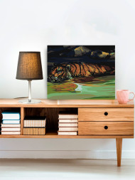 Raqamlar bo&#039;yicha rasm &quot; Yo&#039;lbars suvda&quot;