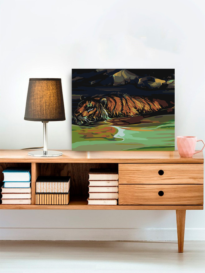 Картина по номерам &amp;quot;Тигр в воде&amp;quot;