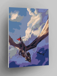 Raqamlar bo&#039;yicha rasm &quot;Gullar bilan bosh suyagi&quot;