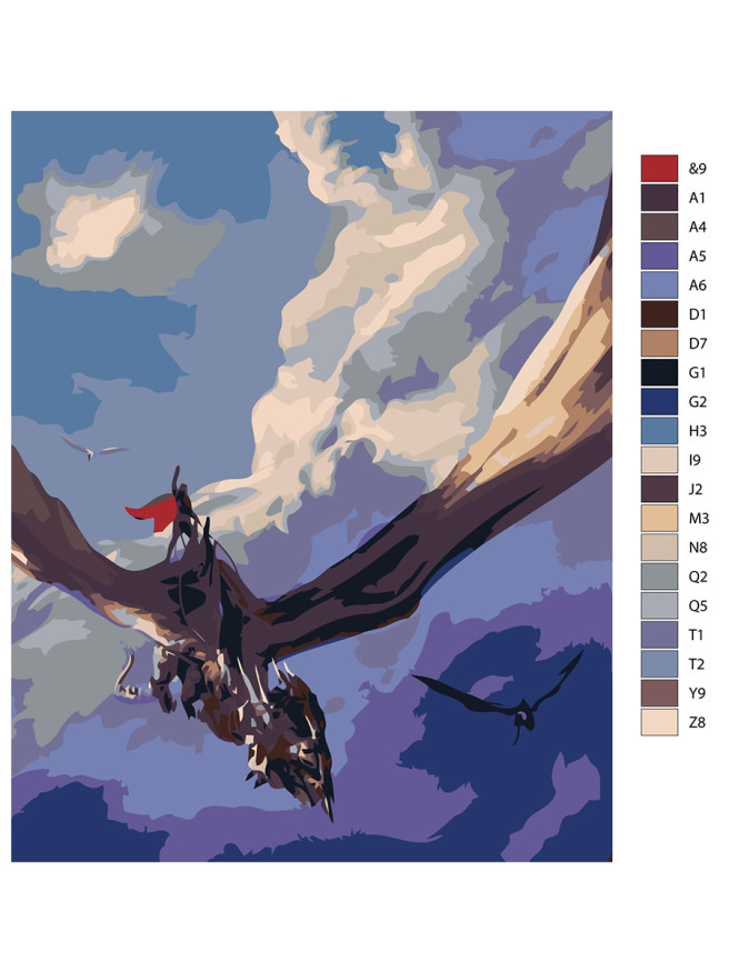 Raqamlar bo&amp;#039;yicha rasm &amp;quot;Gullar bilan bosh suyagi&amp;quot;