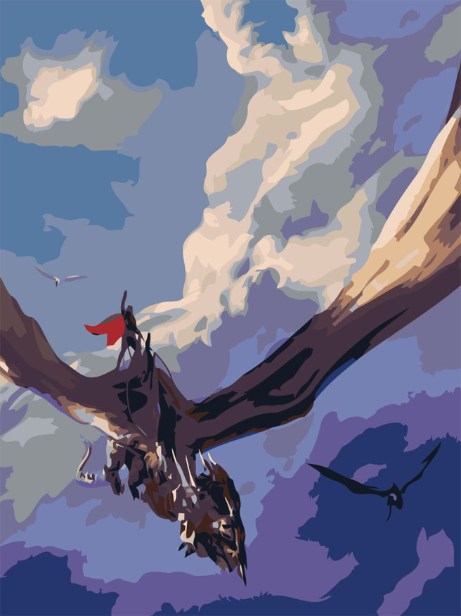 Raqamlar bo&amp;#039;yicha rasm &amp;quot;Gullar bilan bosh suyagi&amp;quot;