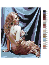 Картина по номерам &amp;quot;Красивая девушка&amp;quot;