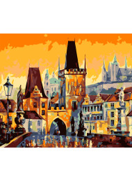 Картина по номерам &amp;quot;Город в закате&amp;quot;