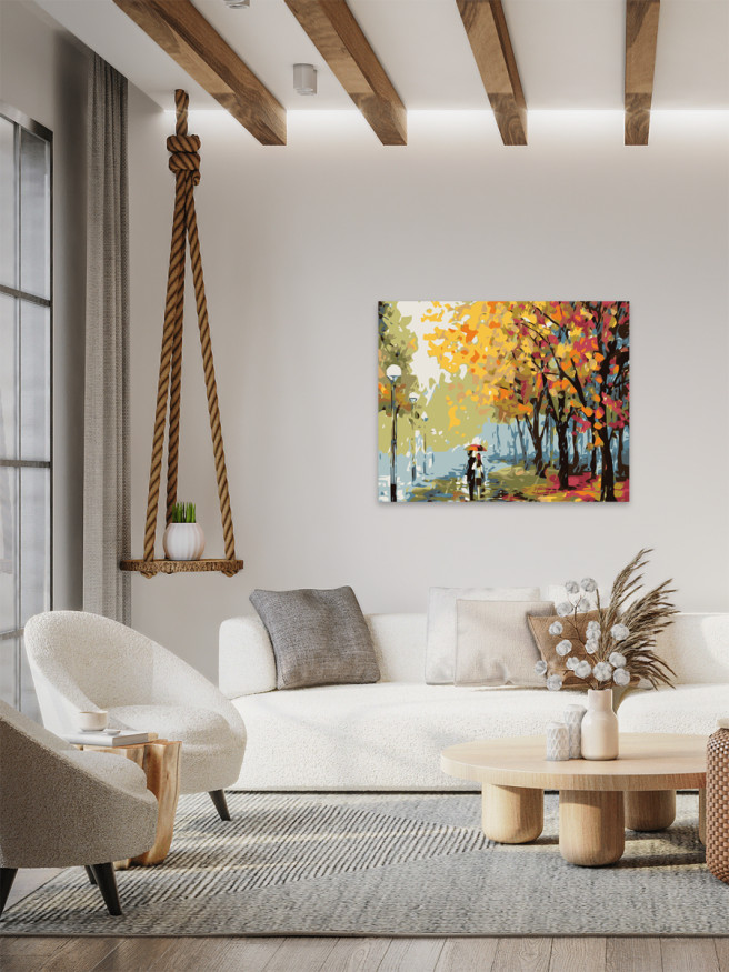 Raqamlar bo&amp;#039;yicha rasm &amp;quot;Kuzgi yomg&amp;#039;ir&amp;quot;