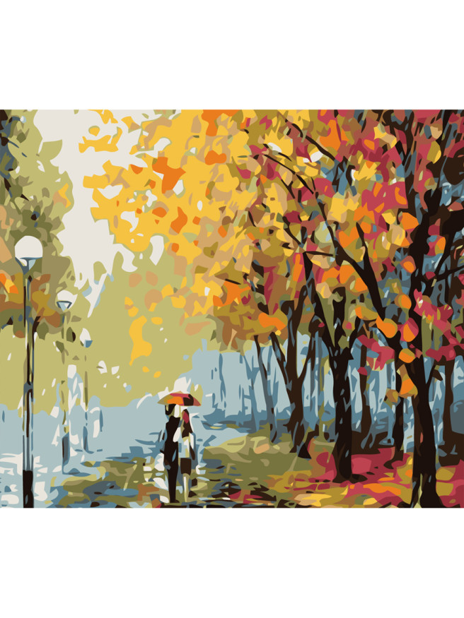 Raqamlar bo&amp;#039;yicha rasm &amp;quot;Kuzgi yomg&amp;#039;ir&amp;quot;