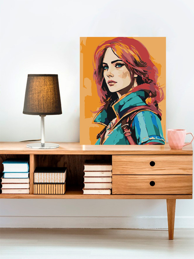 Raqamlar bo&amp;#039;yicha rasm &amp;quot;Qizil sochli go&amp;#039;zallik&amp;quot;