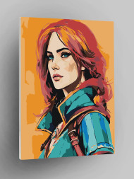 Raqamlar bo'yicha rasm "Qizil sochli go'zallik"