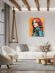 Raqamlar bo'yicha rasm "Qizil sochli go'zallik"