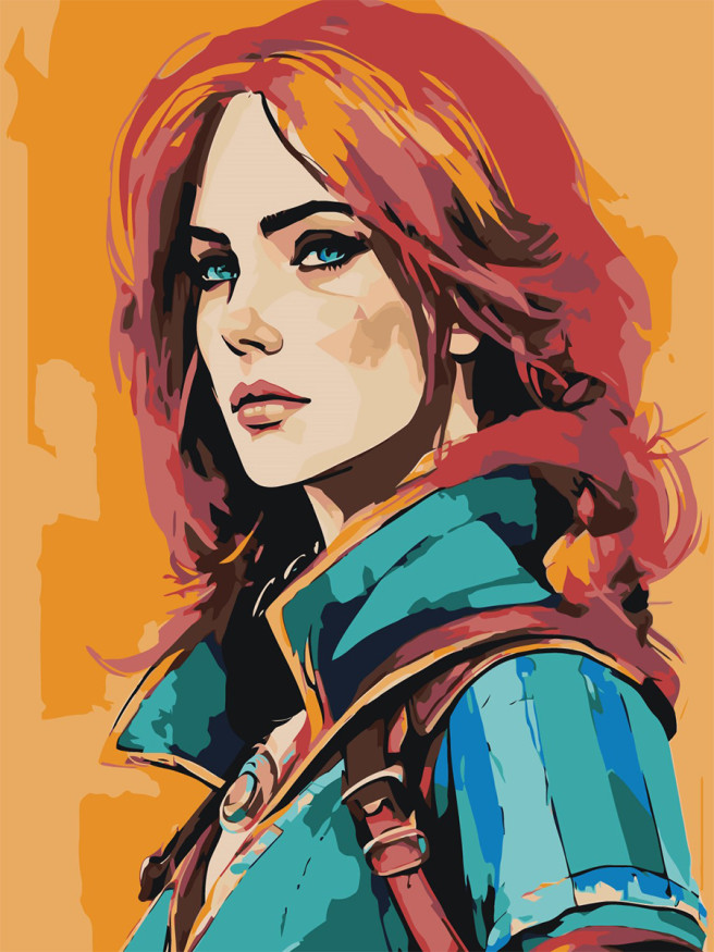 Raqamlar bo&amp;#039;yicha rasm &amp;quot;Qizil sochli go&amp;#039;zallik&amp;quot;