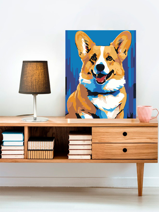 Raqamlar bo&amp;#039;yicha rasm &amp;quot;Quvnoq it&amp;quot;