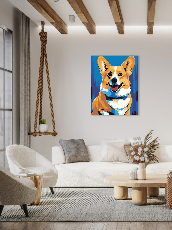 Raqamlar bo&amp;#039;yicha rasm &amp;quot;Quvnoq it&amp;quot;