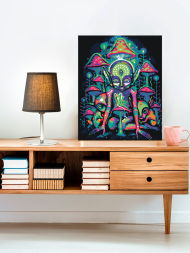 Fluorescent raqamlar bo&#039;yicha rasm &quot;Qo&#039;ziqorinlar orasida mavjudotlar&quot;