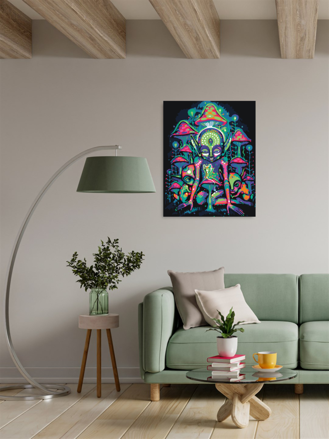 Fluorescent raqamlar bo&amp;#039;yicha rasm &amp;quot;Qo&amp;#039;ziqorinlar orasida mavjudotlar&amp;quot;