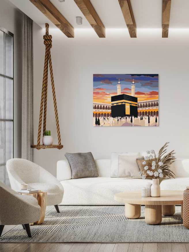 Raqamlar bo&amp;#039;yicha rasm &amp;quot;Quyosh botayotgan paytdagi Ka&amp;#039;ba&amp;quot;