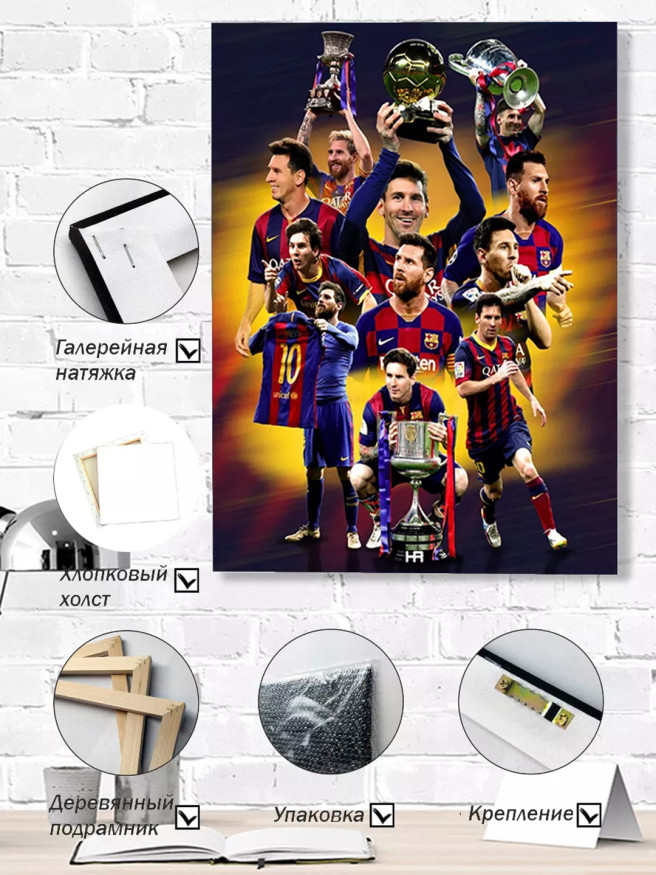 Постер на холсте &amp;quot;Все грани великого Месси&amp;quot;