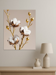 Holstga bosilgan poster &quot;Oltin shoxli paxta&quot;