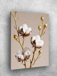 Holstga bosilgan poster &quot;Oltin shoxli paxta&quot;