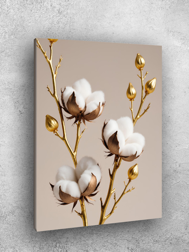 Holstga bosilgan poster &amp;quot;Oltin shoxli paxta&amp;quot;