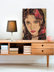 Raqamlar bo&#039;yicha rasm &quot;Qiz va qushlar&quot;