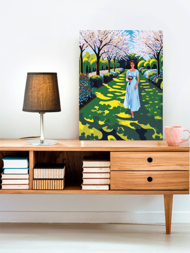 Картина по номерам &amp;quot;Девушка в саду&amp;quot;