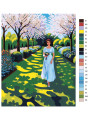 Картина по номерам &amp;quot;Девушка в саду&amp;quot;
