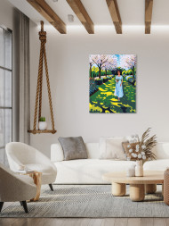 Картина по номерам &amp;quot;Девушка в саду&amp;quot;